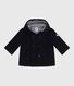 Babies' pea coat in plain woollen broadcloth