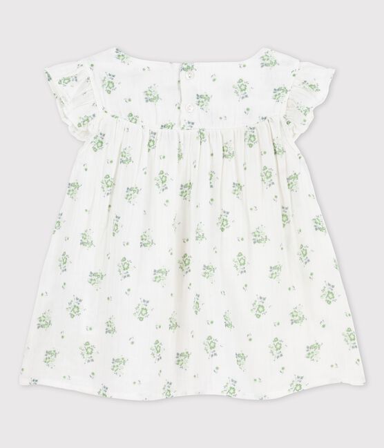 Girls' Print Organic Cotton Gauze Cardigan MARSHMALLOW white/MULTICO white