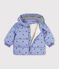 Babies' puffer jacket in animal print polyester purple/multicolor