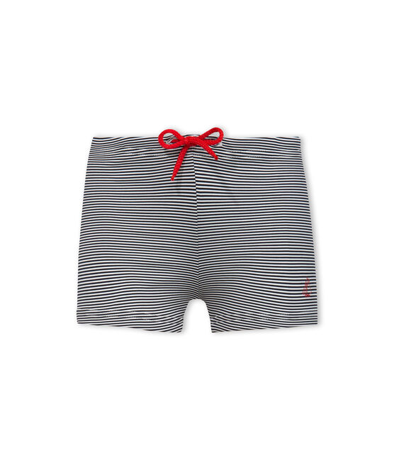 Baby Boys' Pinstriped Swimming Trunks ABYSSE blue/LAIT white