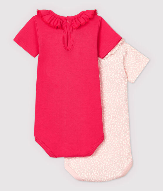 Baby Girls' Cotton Bodysuits with Collar - 2-Pack variante 1