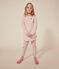 Children's velour nightdress SALINE pink/MULTICO white