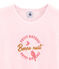 Little girl's pyjamas VIENNE pink/MULTICO white