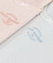 Girls' Pinstriped Short-Sleeved Cotton T-Shirt - 2-Pack variante 1