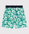 Boys' Recycled Swimming Trunks GAZON green/MULTICO ecru