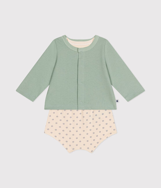 Babies' Lightweight Jersey Outfit - 3-Piece Set AVALANCHE white/MULTICO