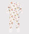 Babies' Glow-In-The-Dark Cotton Sleepsuit with Detachable Feet MARSHMALLOW white/MULTICO white