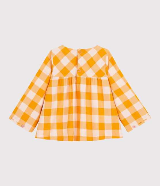 Babies' Flannel Blouse BOUDOR yellow/MINOIS