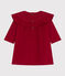 Babies' Long-Sleeved Velvet Dress CORRIDA red