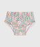 Babies' ruffled floral print swim pants blue/multicolor