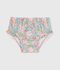 Babies' ruffled floral print swim pants blue/multicolor