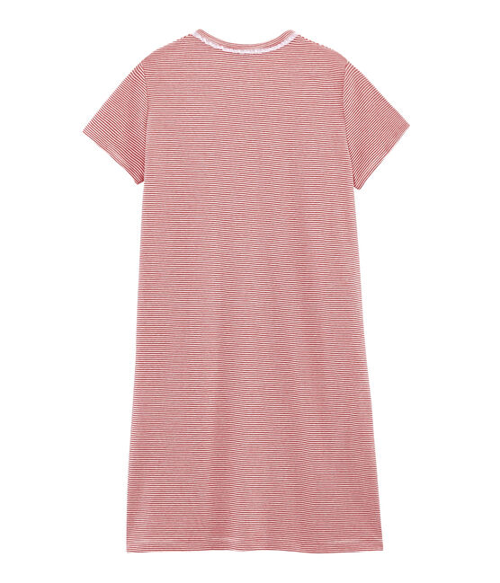 Girls' Nightdress TERKUIT red/MARSHMALLOW white