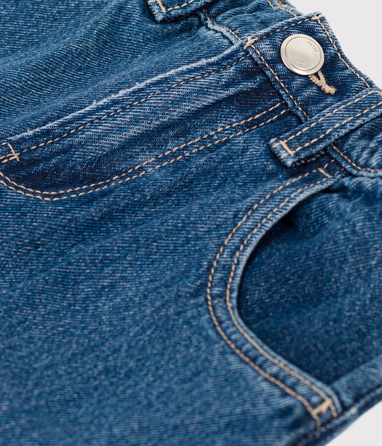 Baby Girls' Eco-Friendly Cotton Denim Trousers blue