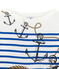 Boy's creative breton top MARSHMALLOW white/PERSE blue
