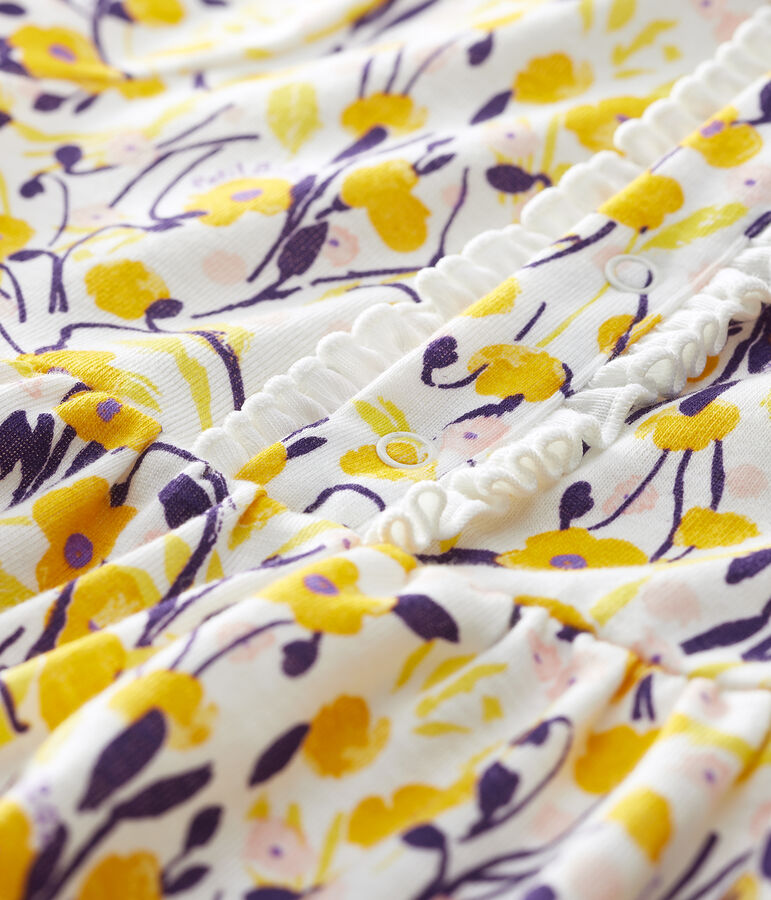 Baby girl's short-sleeved dress white/multicolor