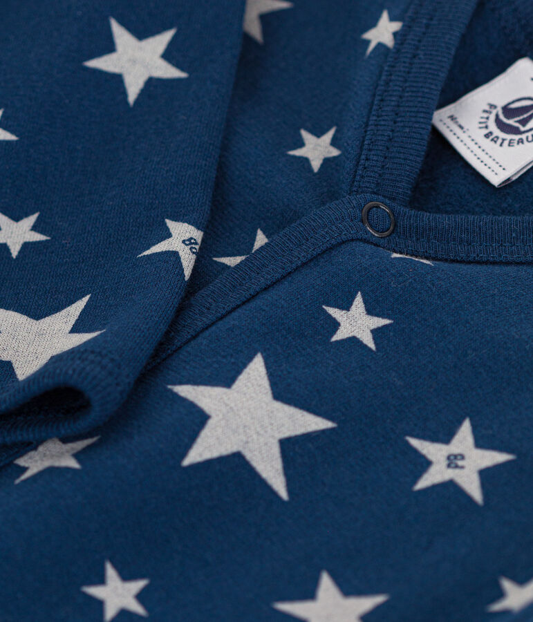 Glow-in-the-Dark Starry Fleece Pyjamas blue/white