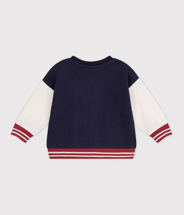 Two-tone cotton baby teddy blue/ecru