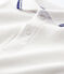 Babies' Short-Sleeved Cotton Bodysuit with Polo Shirt Collar MARSHMALLOW white