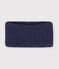 Babies' plain fleece-lined knitted snood SMOKING