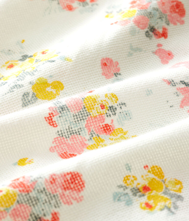 Print playsuit for baby girls MARSHMALLOW white/MULTICO white