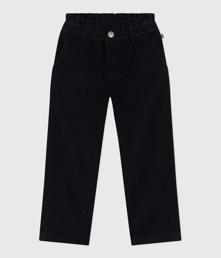 Children's plain corduroy trousers blue