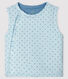 Baby Boys' Blue Reversible Sleeveless Vest in Padded Rib Knit