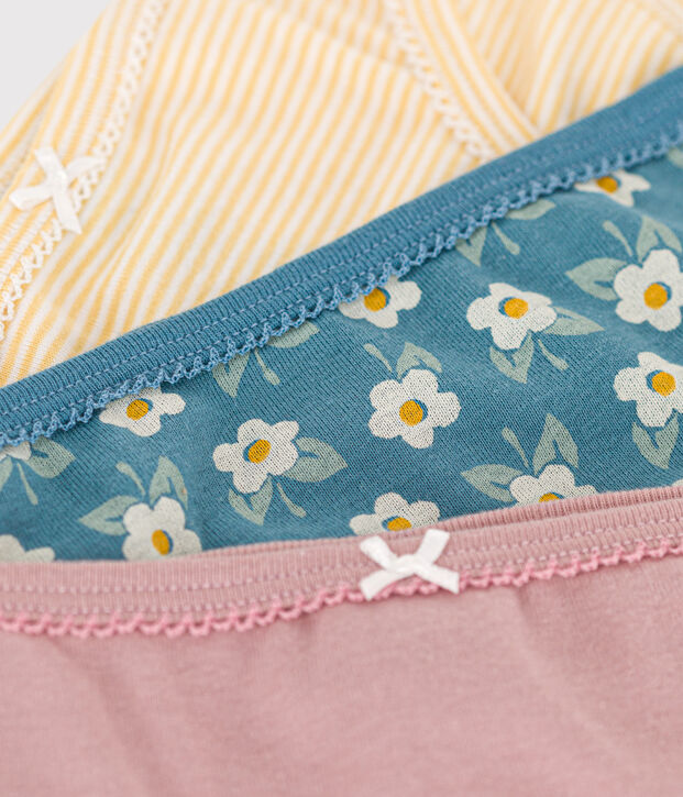 Girls' Flower Cotton Briefs - 3-Pack multicolor