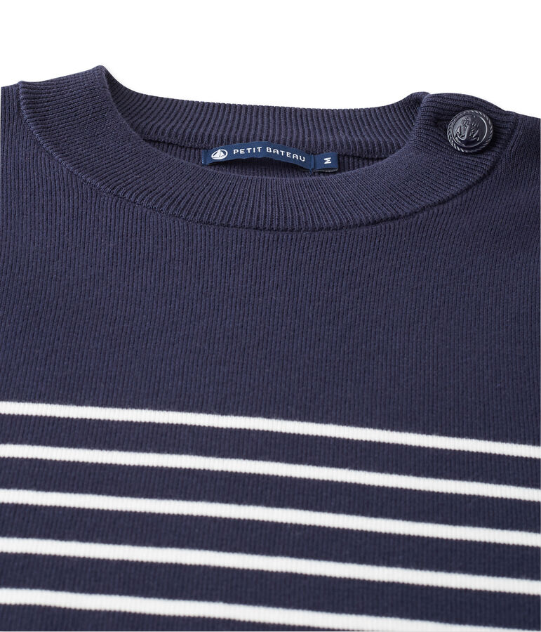 Men's Sailor Pullover with Stripe Design blue/white