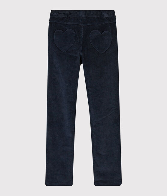 Girls' Velvet Trousers SMOKING blue