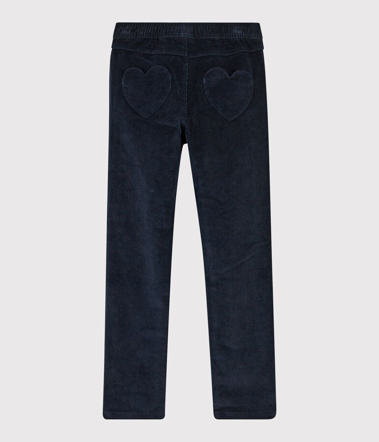 Girls' Velvet Trousers blue