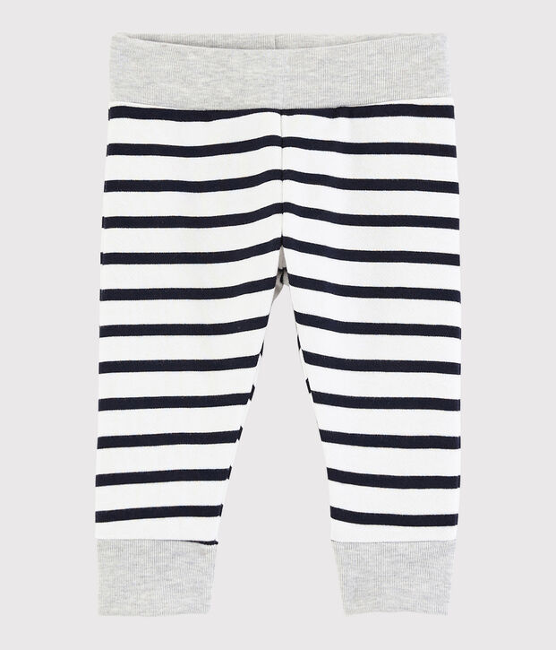 Baby boy's striped trousers white/blue