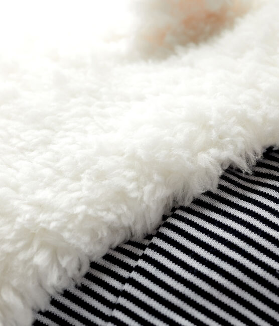 Baby's unisex sherpa hat MARSHMALLOW white