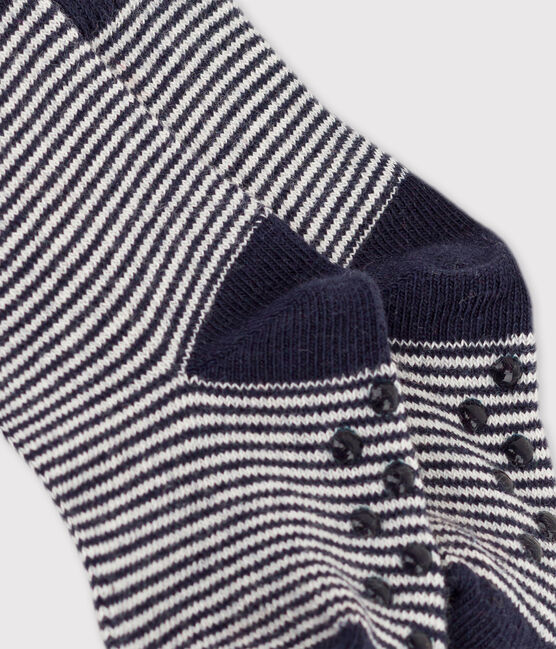 Babies' Non-Slip Socks SMOKING blue/MARSHMALLOW white