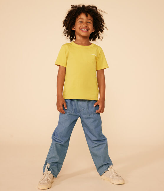 Boys' Straight Light Denim Trousers DENIM CLAIR blue