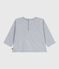 Babies' long-sleeved T-shirt with a whale design FUMEE CHINE grey