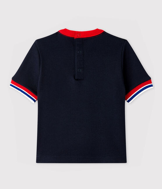 Baby Boys' Short-Sleeved Cotton T-Shirt SMOKING blue