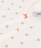 Girls' Palm Patterned Cotton Nightdress MARSHMALLOW white/MULTICO white