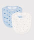 Printed cotton baby bibs - 2-Pack