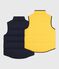 Doudoune enfant sans manche bicolore réversible SMOKING blue/JAUNE yellow