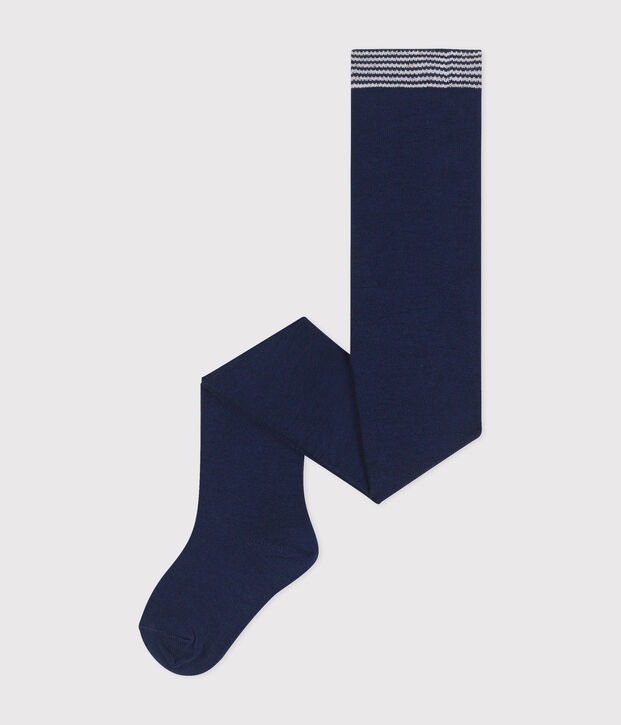 Babies' plain cotton jersey tights MEDIEVAL