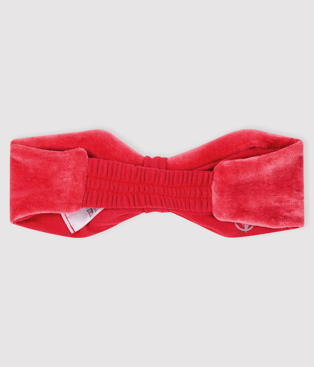 Baby girl's headband with bow pink