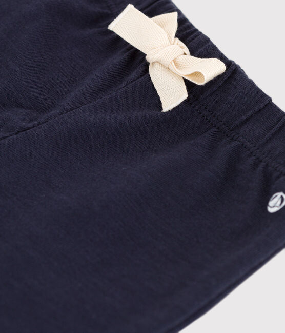 Babies' Plain Slub Jersey Shorts SMOKING blue