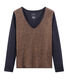Women's long-sleeved iridescent linen t-shirt