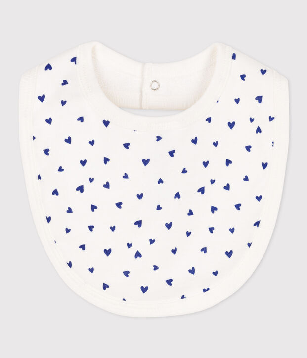 Cotton bib white/blue