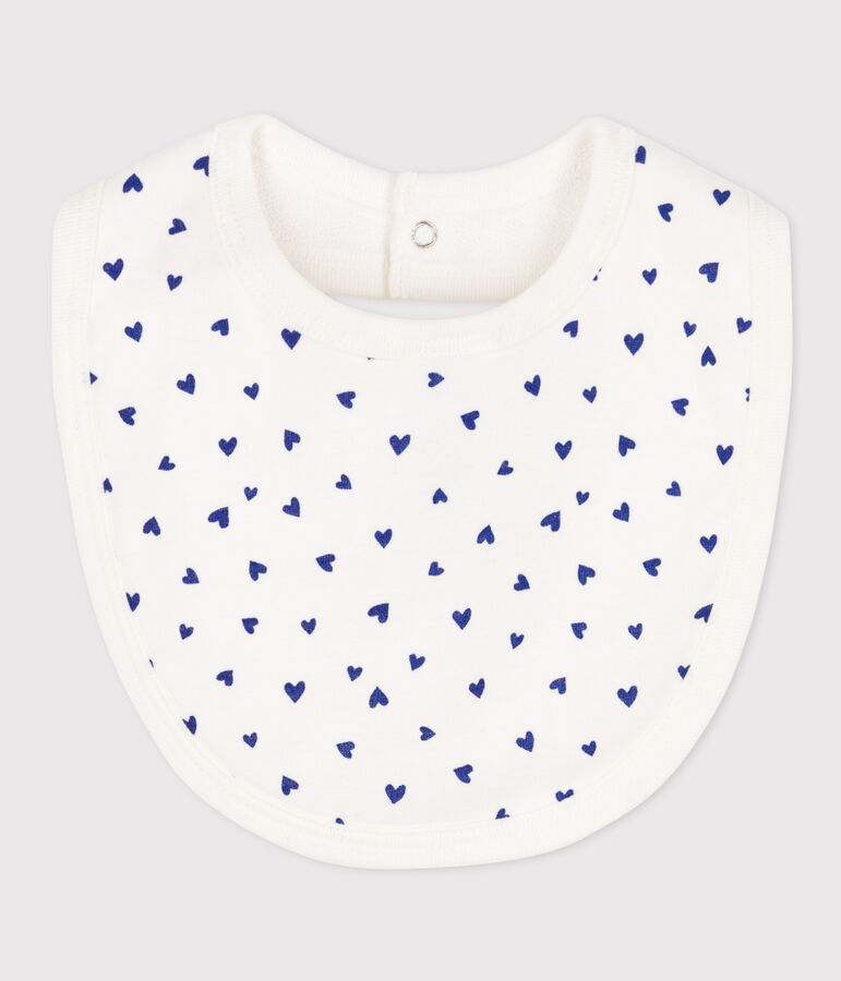 Cotton bib white/blue