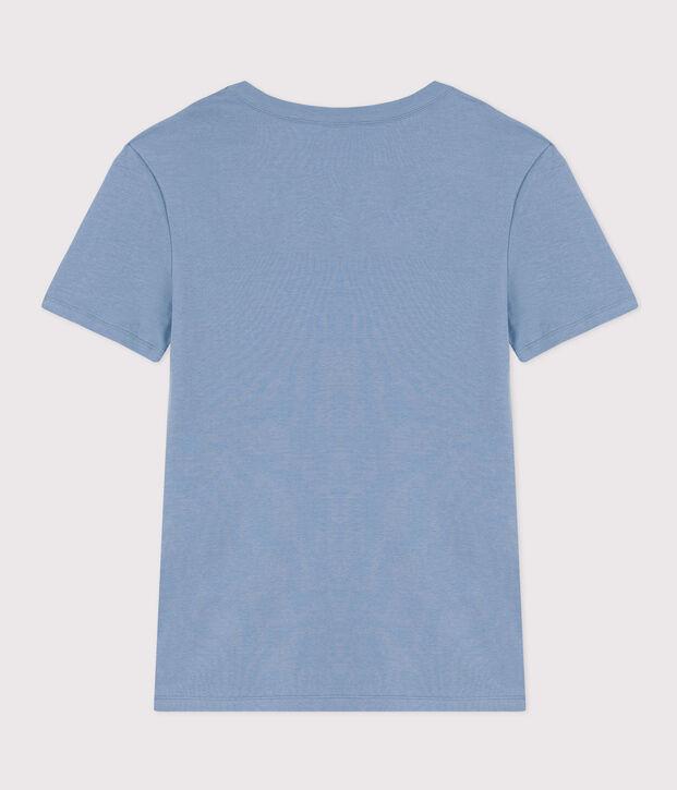 Women's Iconic Cotton Round Neck T-Shirt blue