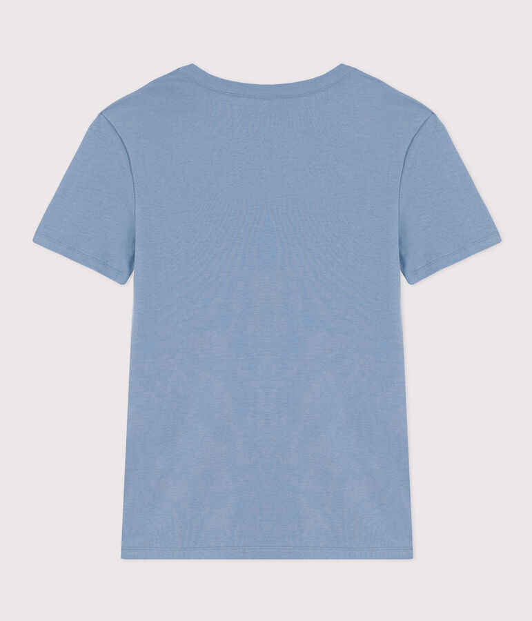 Women's Iconic Cotton Round Neck T-Shirt blue