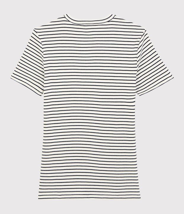 Women's Striped Cotton Je t'aime T-Shirt white/blue