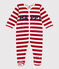 Babies' Velour Sleepsuit STOP /MARSHMALLOW