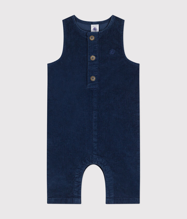 Babies' velour jumpsuit blue